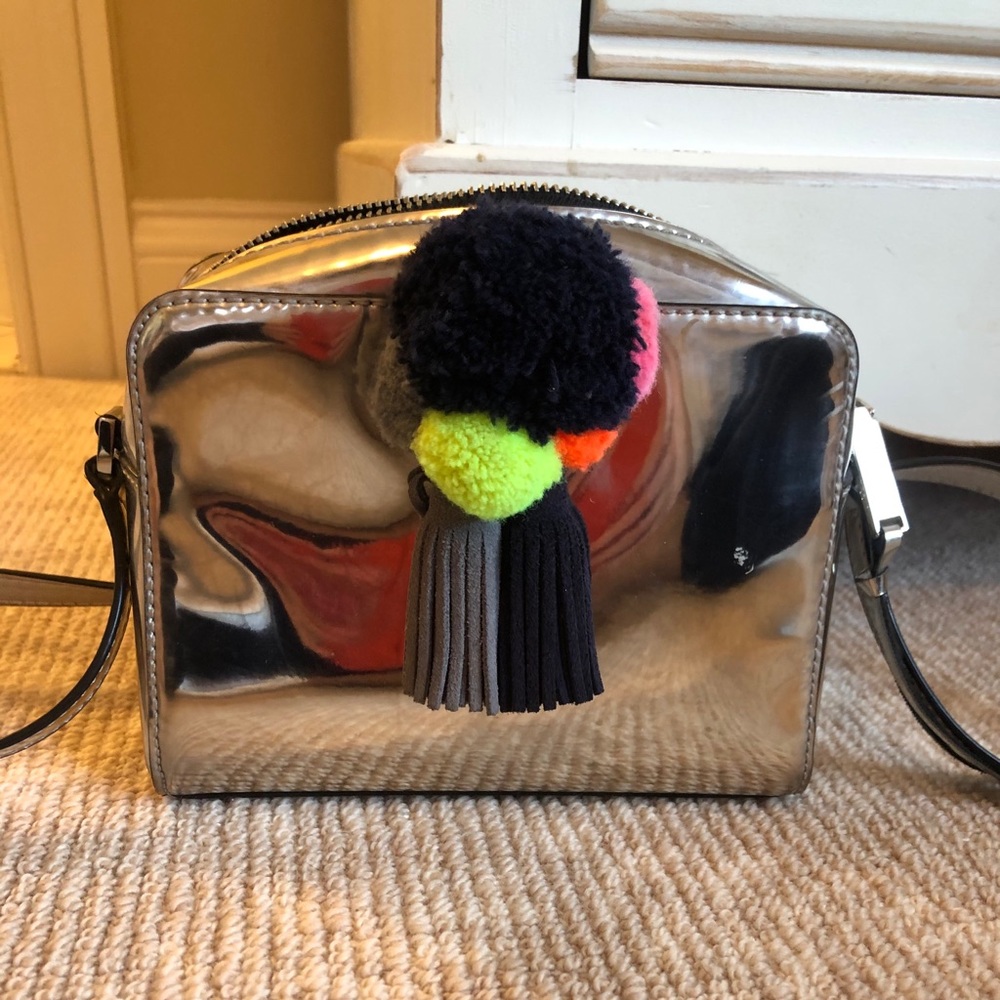 Rebecca Minkoff silver camera bag